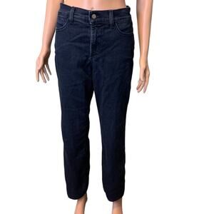 NYDJ Straight Leg Dark Wash Jeans Size 8P Casual Western Coastal Cowgirl